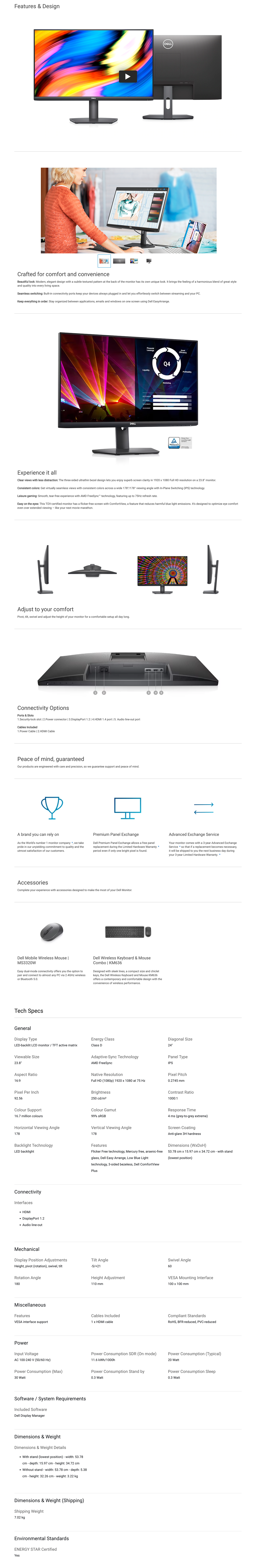 Dell 24 Monitor - S2421HSX Dell 24 Monitor - S2421HSX