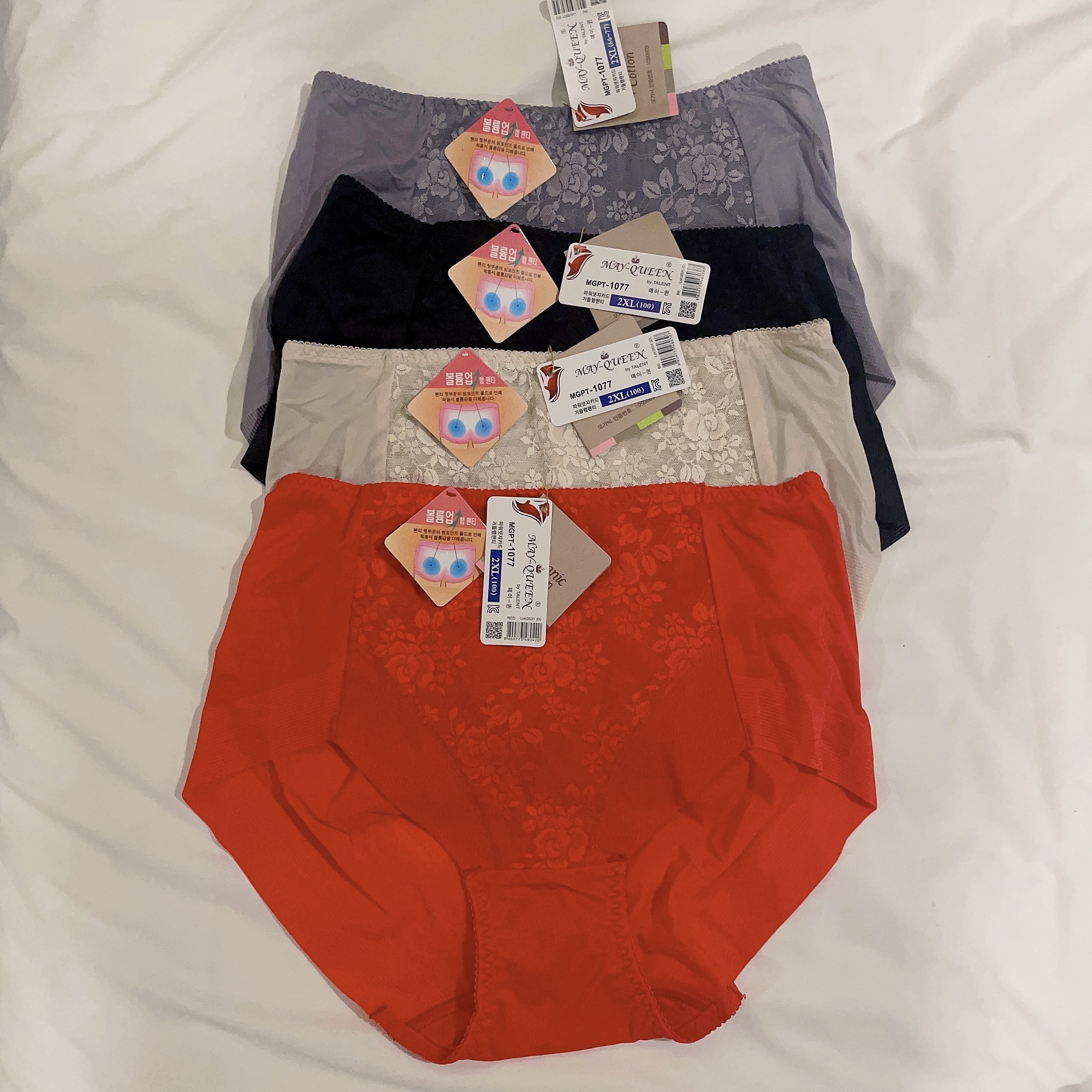 KA298 中間LACE半中高腰內褲 #1077（底褲需訂貨約4-6星期）