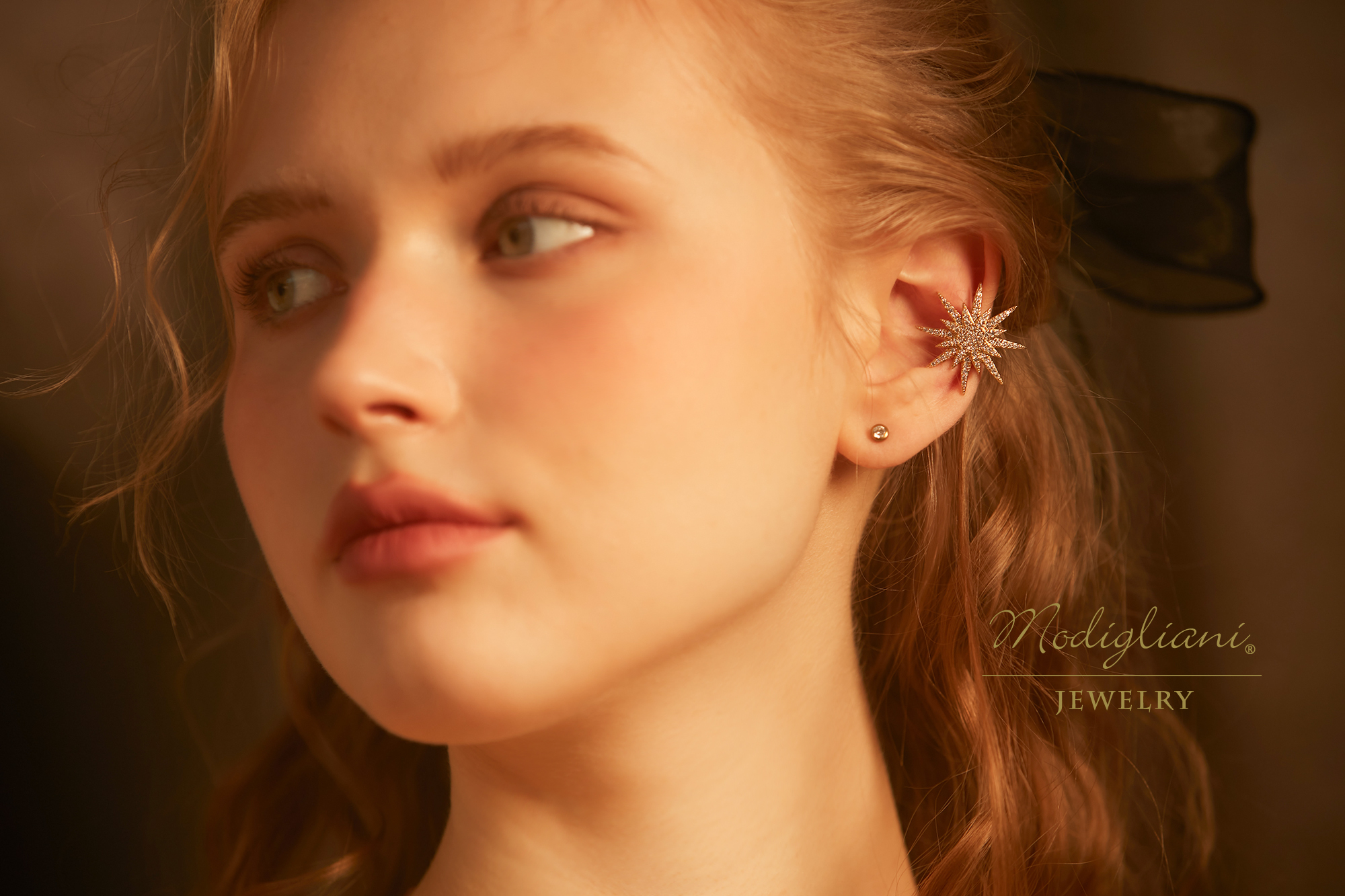 黃銅飾品,黃銅,耳骨夾,造型耳骨夾,星芒,鋯石,