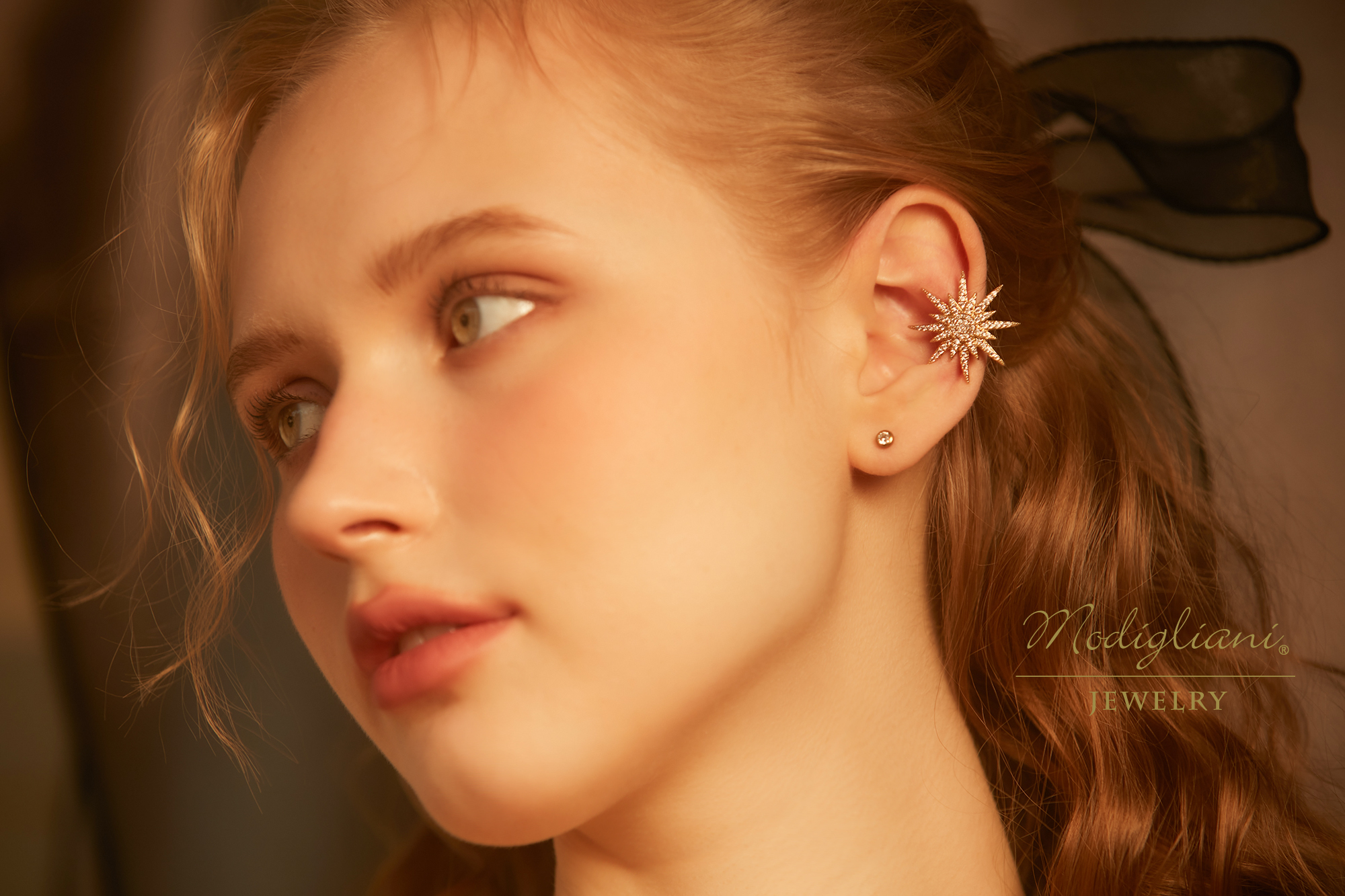 黃銅飾品,黃銅,耳骨夾,造型耳骨夾,星芒,鋯石,