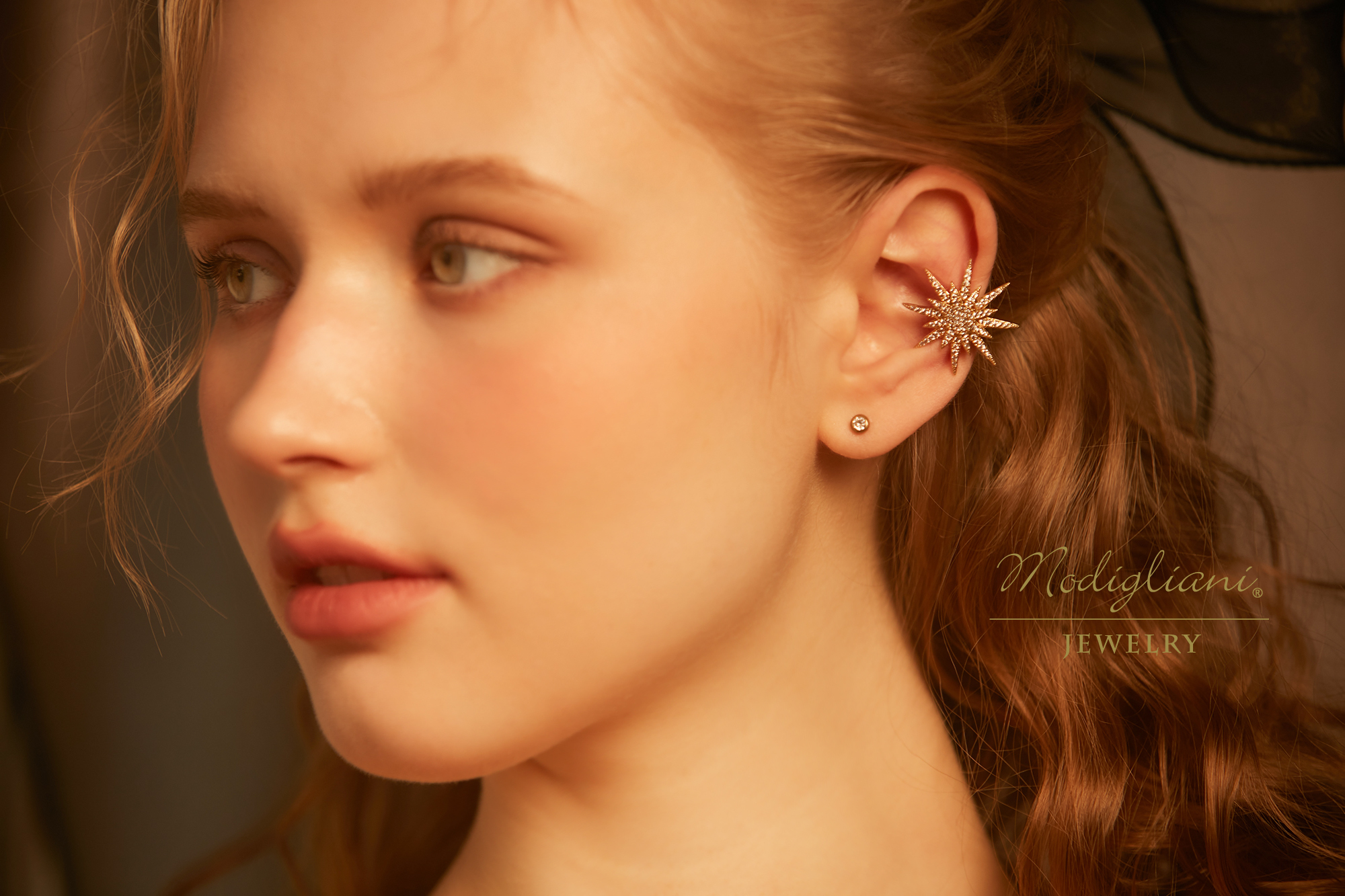 黃銅飾品,黃銅,耳骨夾,造型耳骨夾,星芒,鋯石,