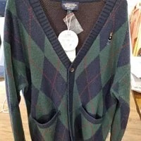 [S] WHO.A.U STEVE ARGYLE CARDIGAN,HUNTER, WHCKC4923U-HUNTER (SWAU74)