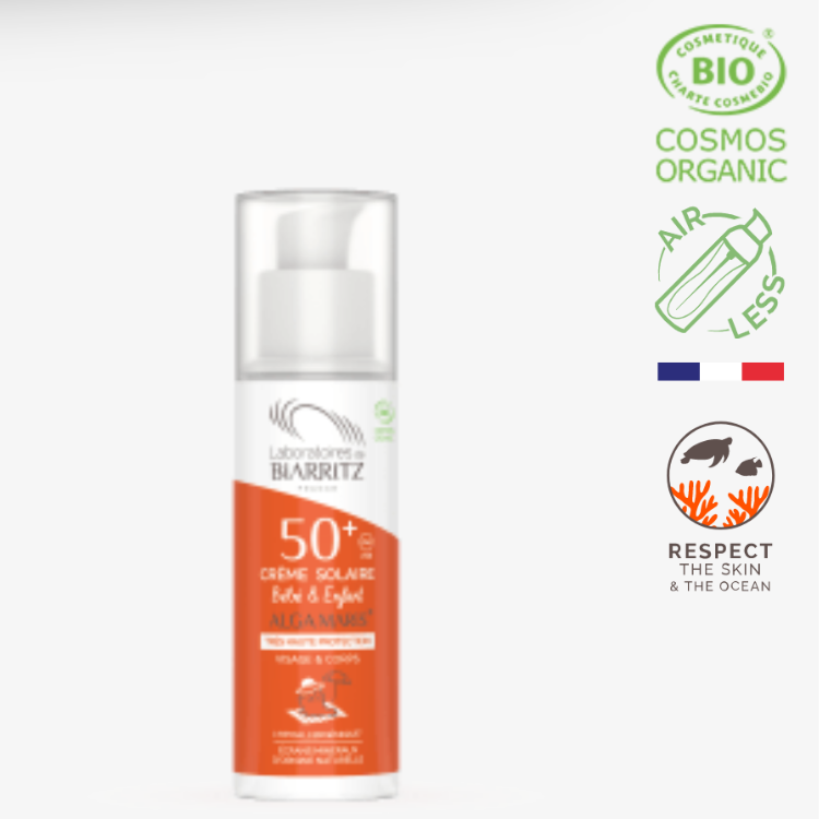 LABORATOIRES de BIARRITZ 有機紅海藻嬰幼兒低敏防曬乳霜 SPF50+
