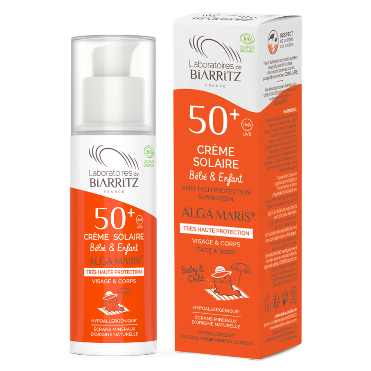 LABORATOIRES de BIARRITZ 有機紅海藻嬰幼兒低敏防曬乳霜 SPF50+