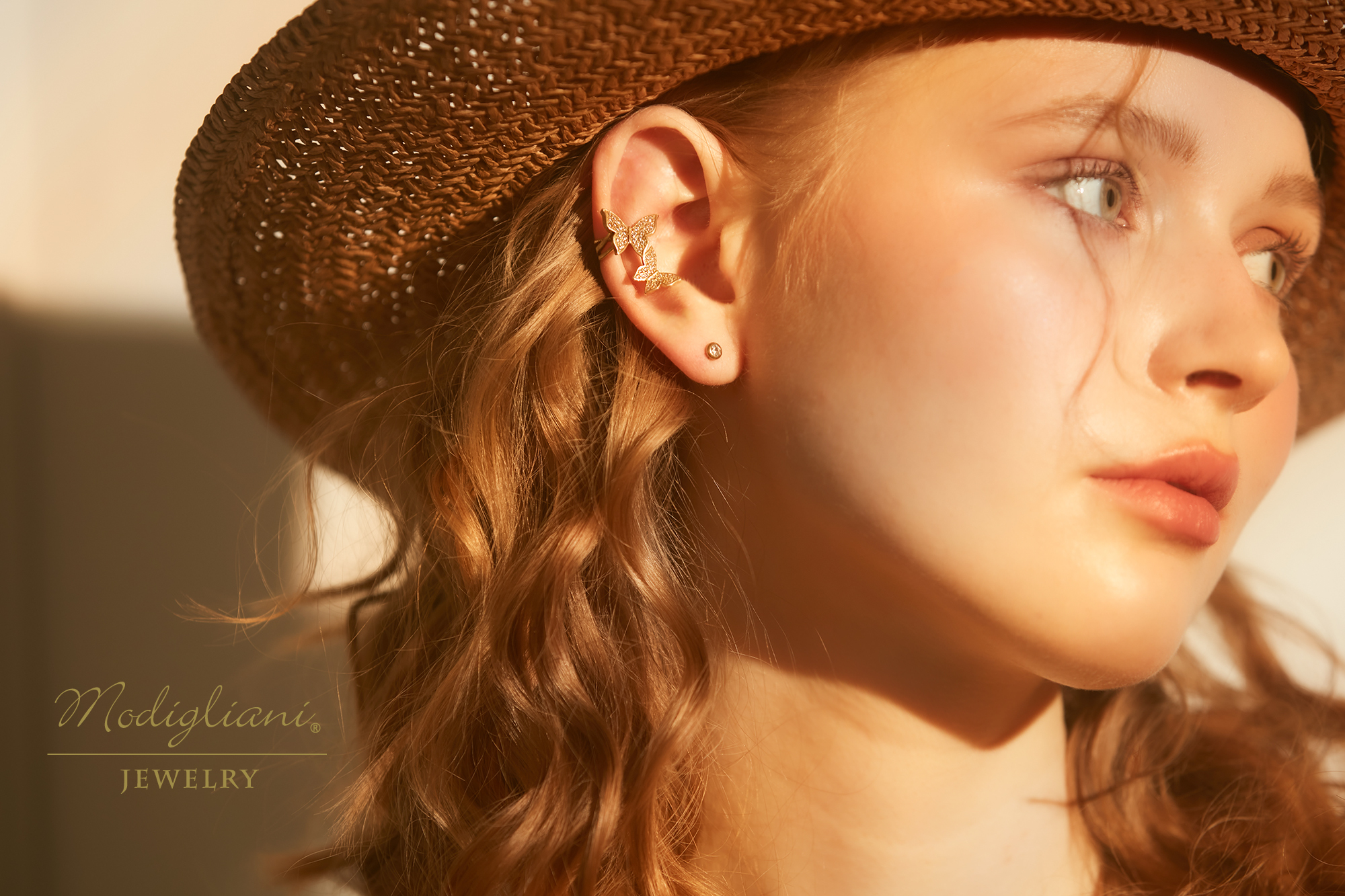 黃銅飾品,黃銅,氣質,耳骨夾,造型耳骨夾,蝴蝶,鋯石