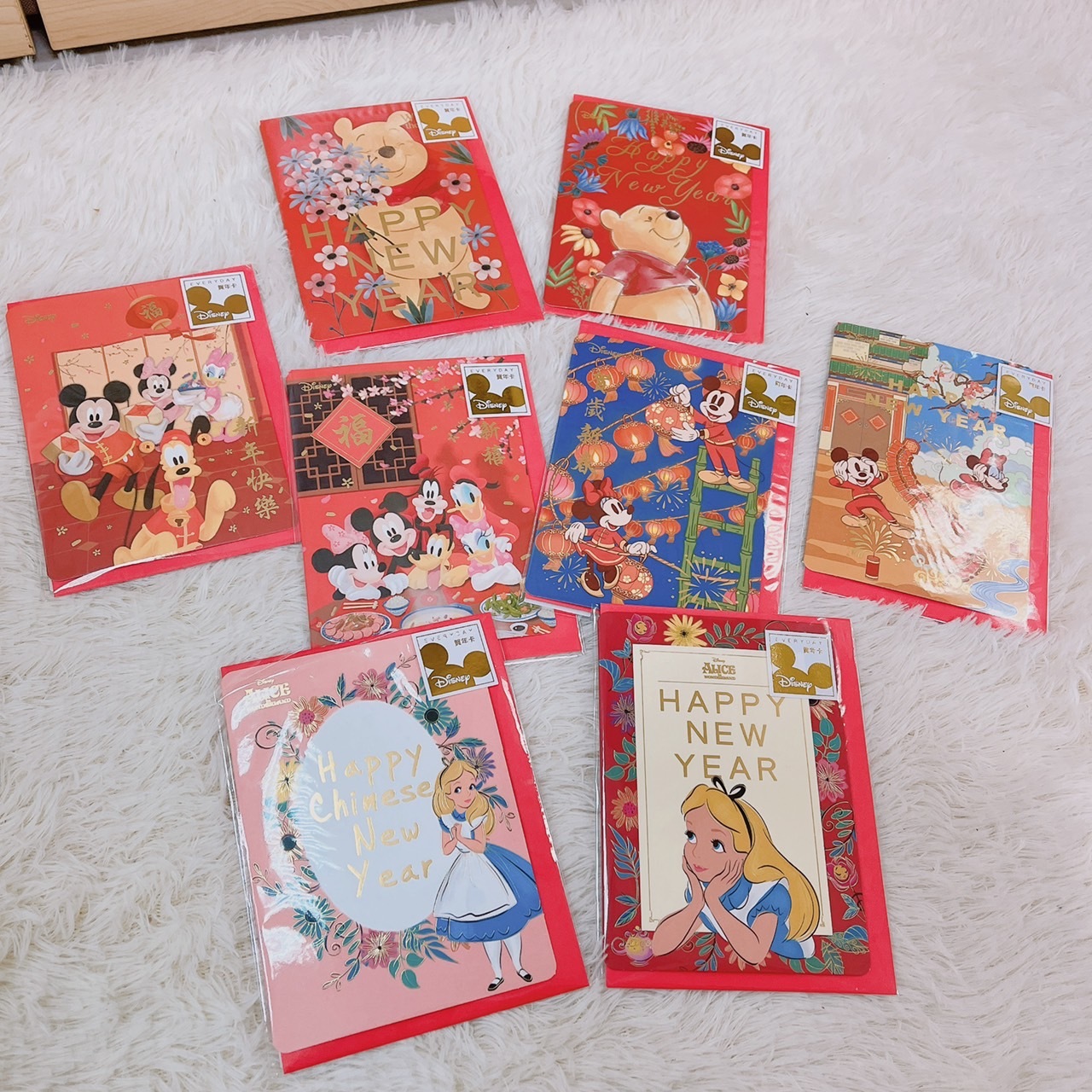 【現貨】台灣迪士尼賀年卡片 米奇 維尼 愛麗絲