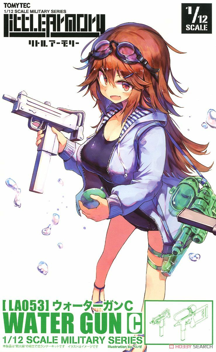 Tomytec 代理版 1/12 迷你武裝 LA053 水槍C 白X透明綠