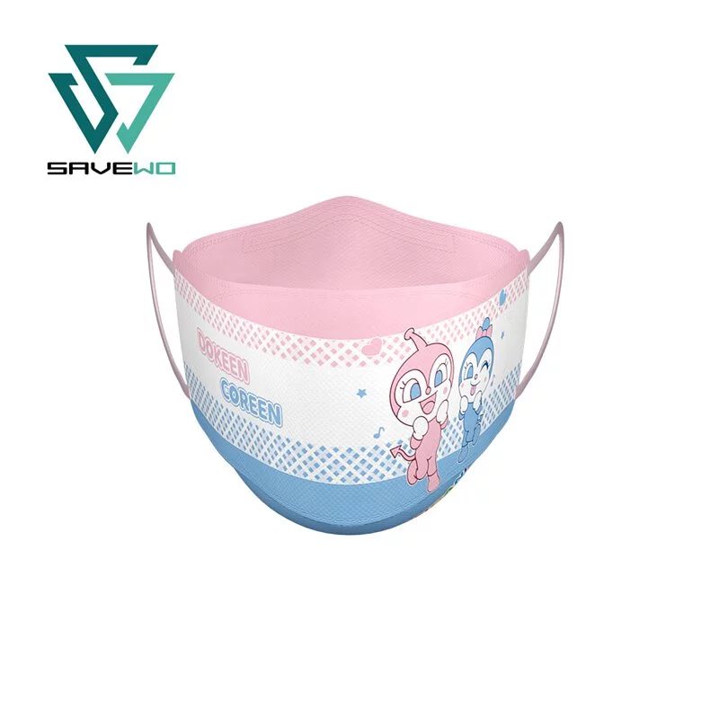 * 兒童大碼 * SAVEWO x 別天神 《麵包超人 Anpanman》 系列 3DMASK 超立體口罩 紅精靈與小精靈 KL Size 兒童大碼 (20片獨立包裝 / 盒 )
