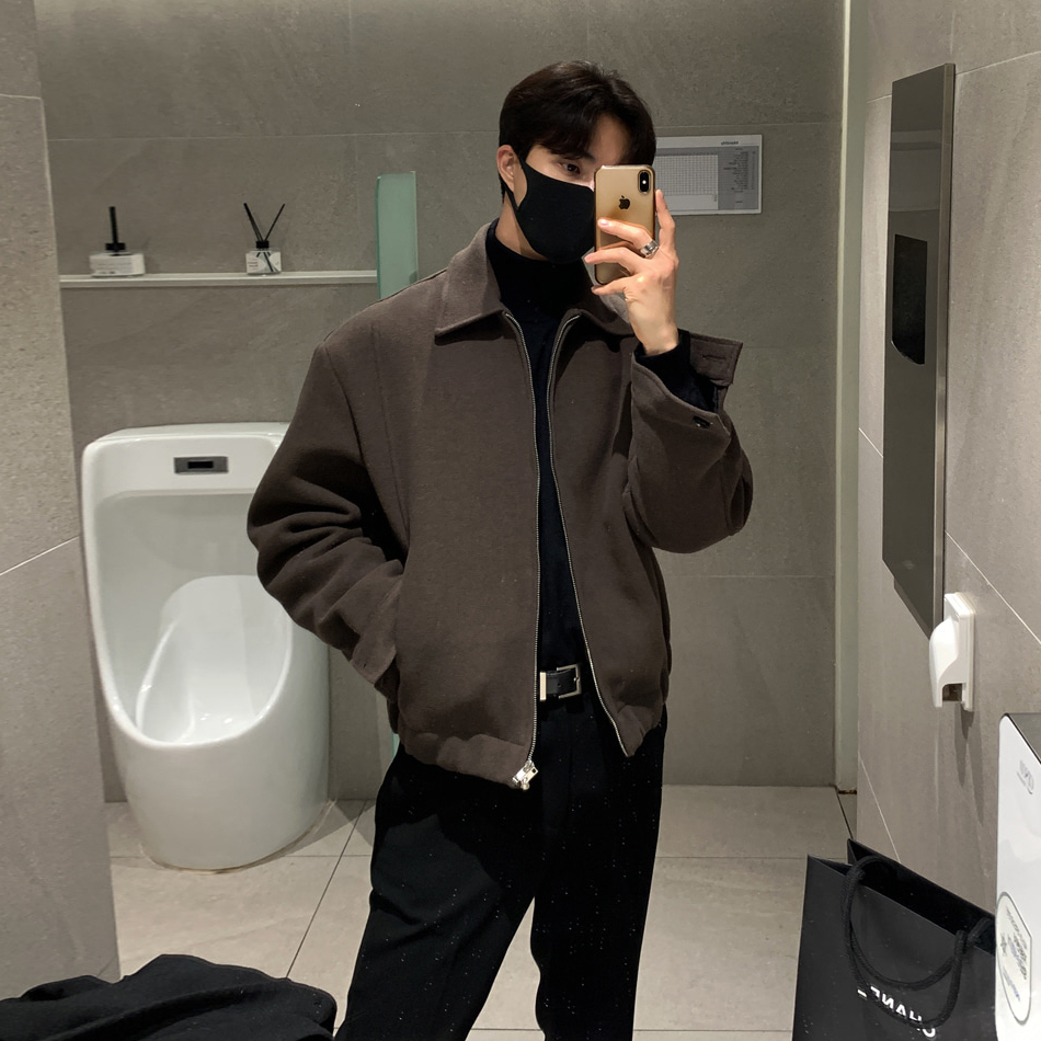 短版拉鍊翻領夾克 / 不提供退換貨