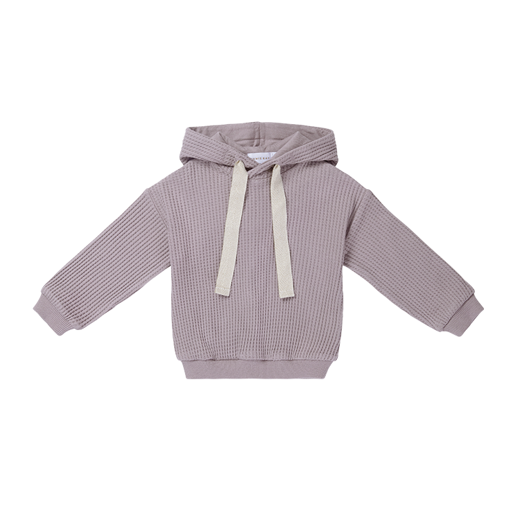 Jamie Kay-有機棉鬆餅格連帽上衣(Mushroom)