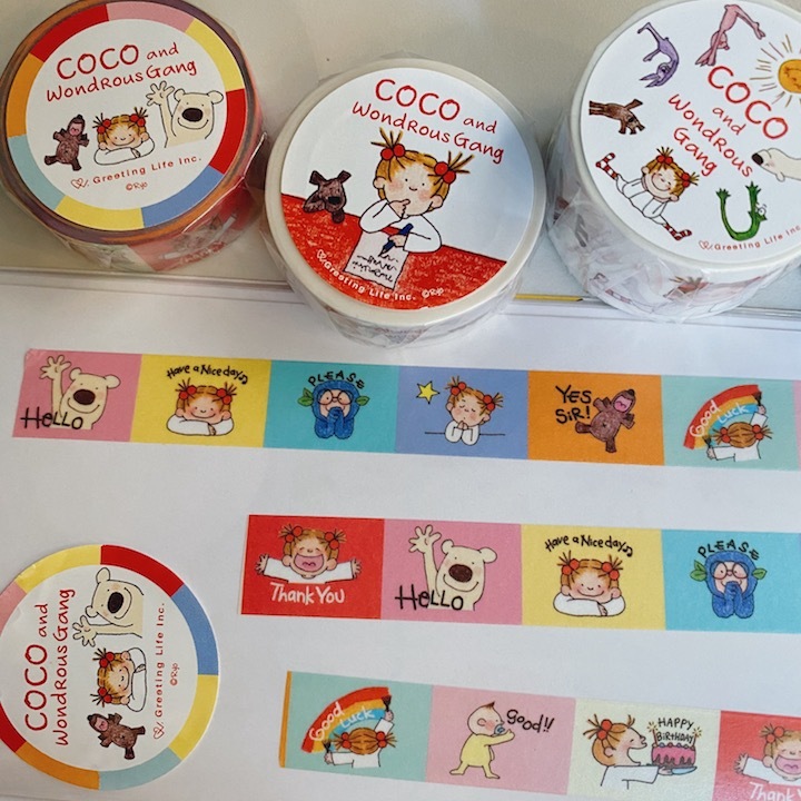 COCO醬 彩色 和紙膠帶  |COCO and Wondrous Gang  日本Greeting Life
