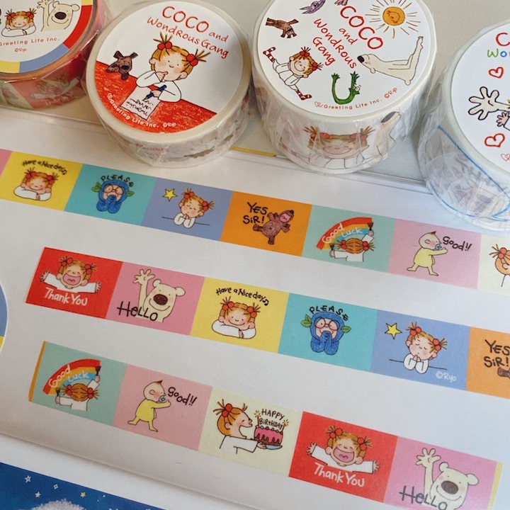 COCO醬 彩色 和紙膠帶  |COCO and Wondrous Gang  日本Greeting Life