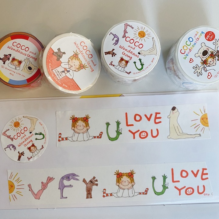 COCO醬 LOVE YOU 寬版紙膠帶  |COCO and Wondrous Gang  日本Greeting Life
