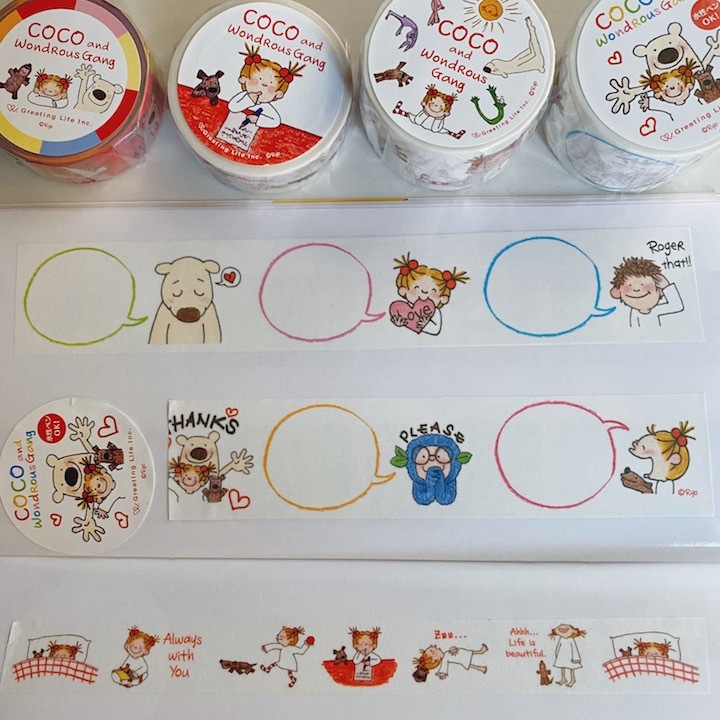 COCO醬 對話框 寬版紙膠帶  |COCO and Wondrous Gang  日本Greeting Life