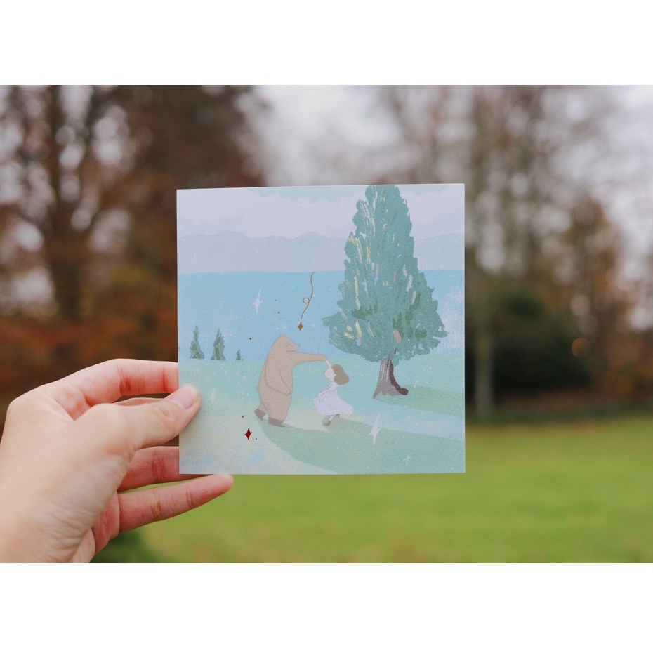 跳一隻舞吧 咻咻熊 與你一起系列 小燙金明信片