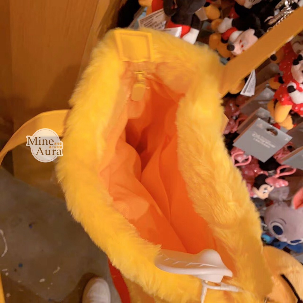 小熊維尼 Winnie the Pooh 大頭造型 絨毛 手提包 -上海迪士尼樂園