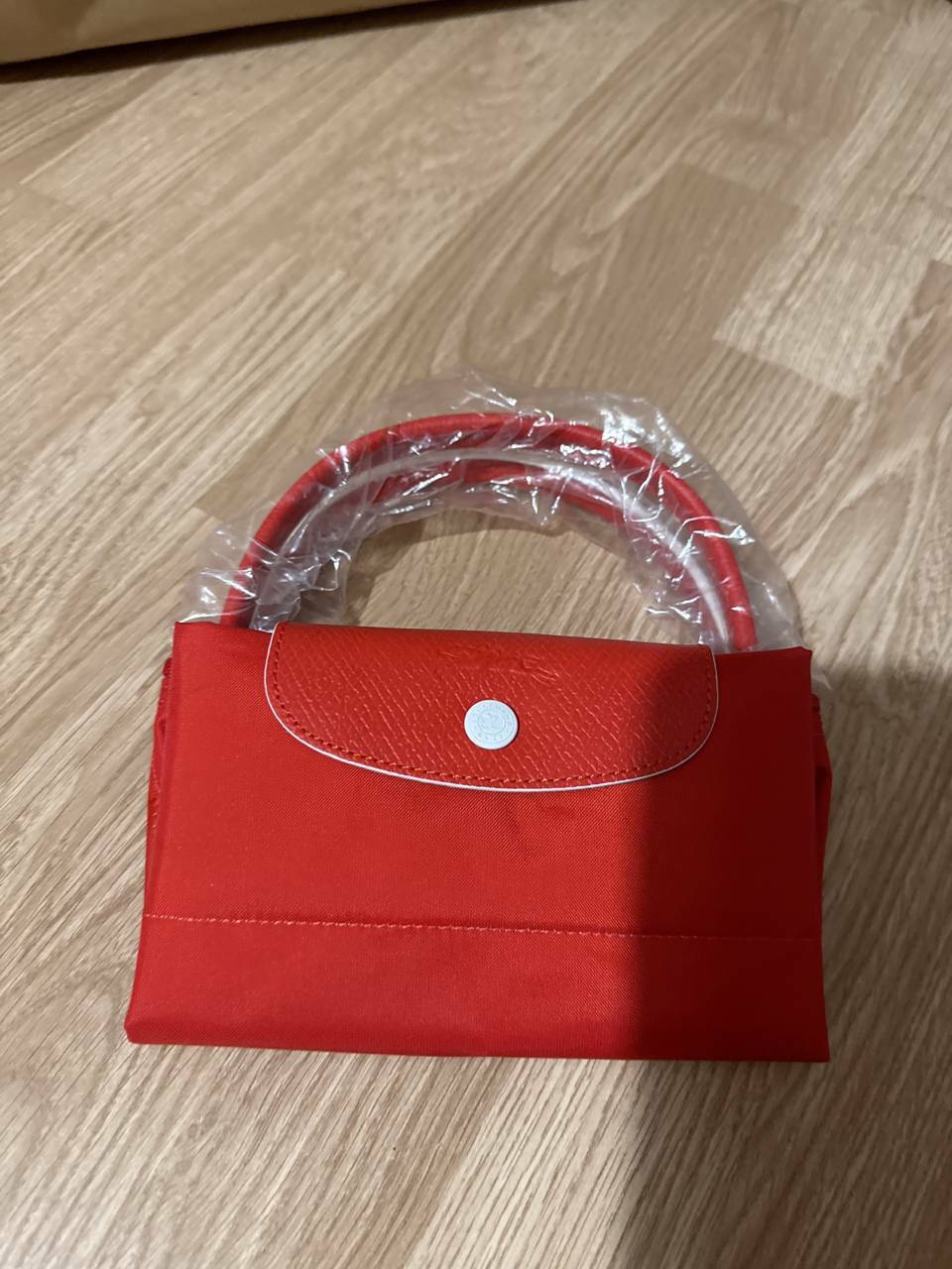 [E] LONGCHAMP LEPLIAGE SHORT HANDLE S SIZE - BRIGHT RED, L1621619P20 (ELC188)