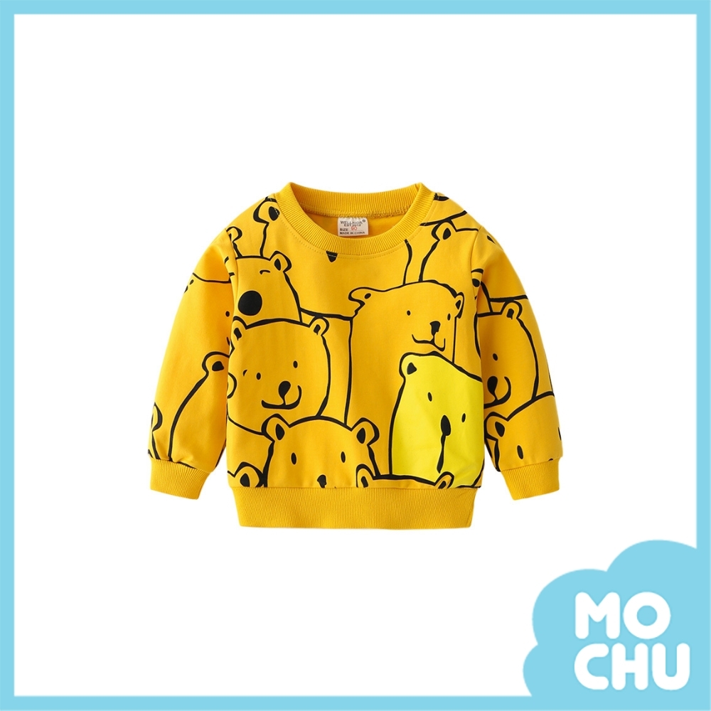 小熊探頭圓領長袖衛衣(兩色)