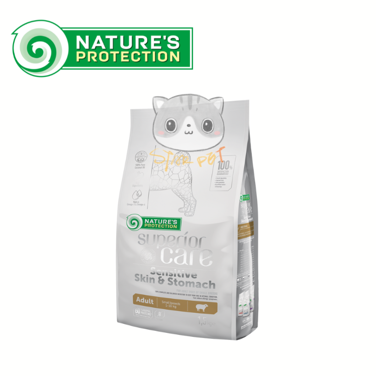 Nature's Protection Sensitive Skin & Stomach Lamb Adult (small breeds) 1.5kg