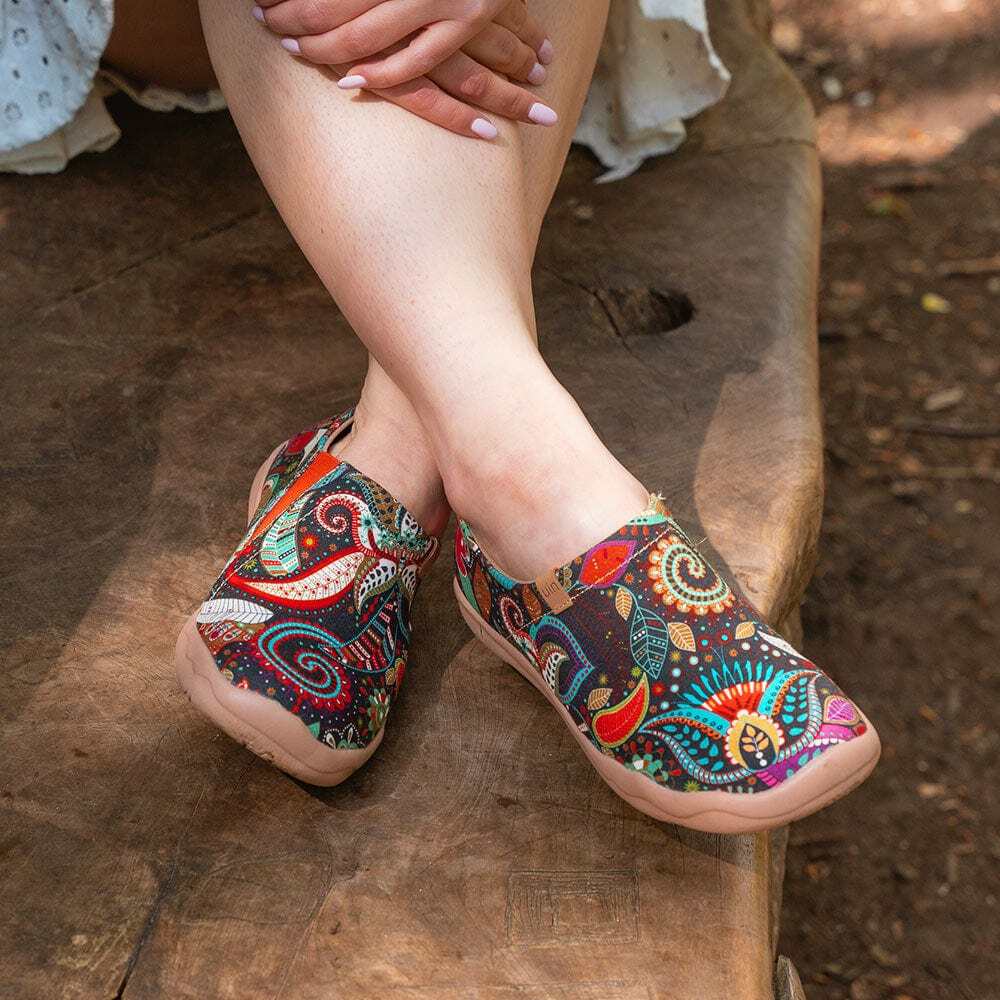 【 Uin 】西班牙原創設計 | 繁花之境 女鞋 彩繪鞋 休閒鞋 懶人鞋