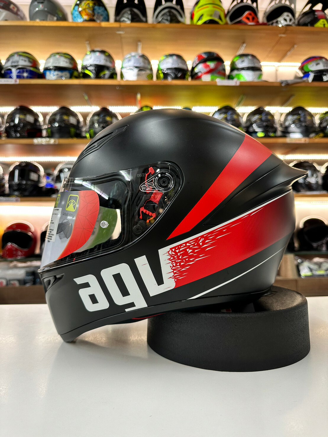 AGV K1 GRIP MATT BLACK/RED 全罩