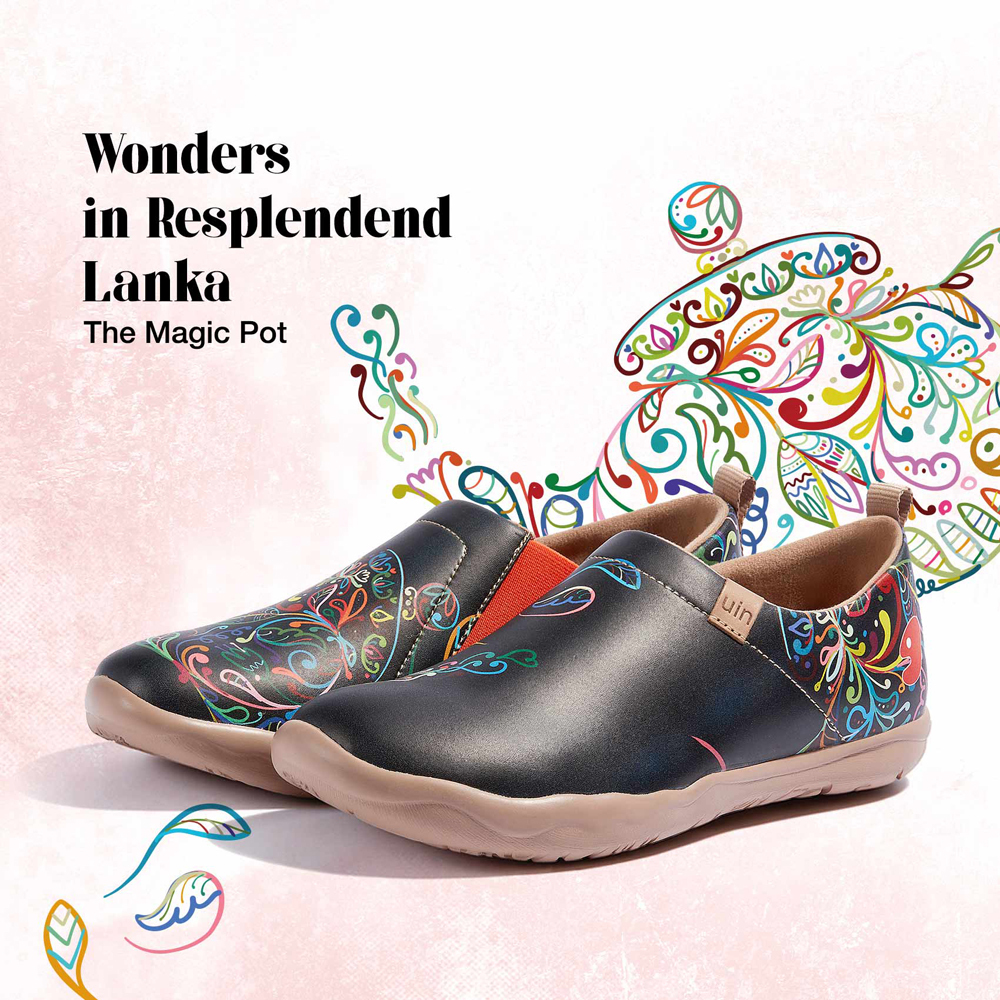 【 Uin 】西班牙原創設計 | 彩壺 彩繪鞋 休閒鞋 女鞋 懶人鞋