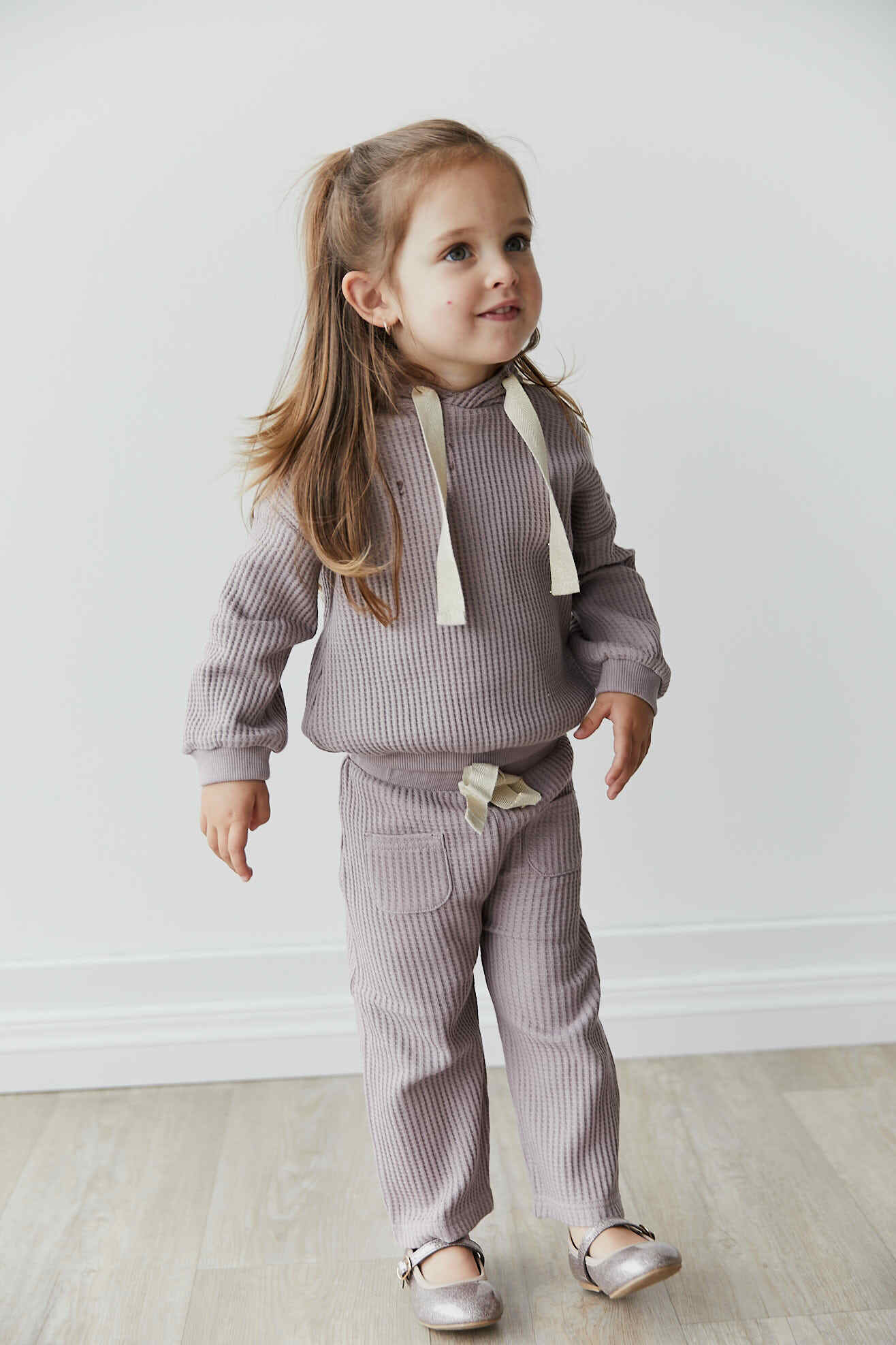 Jamie Kay- Organic Cotton Carter Waffle Pant有機棉鬆餅格長褲(Mushroom)