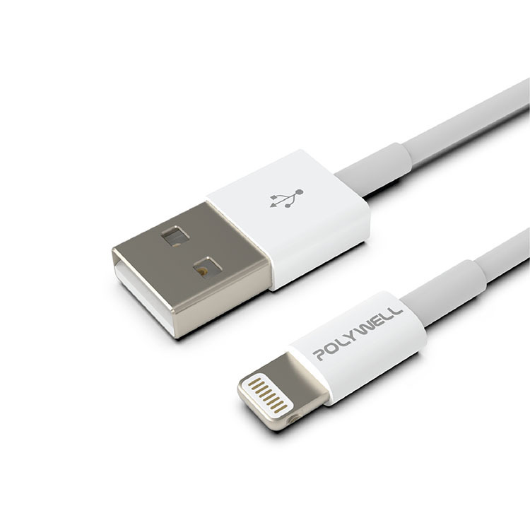 【POLYWELL】Type-A Lightning 3A充電線 20公分~2米 適用iPhone