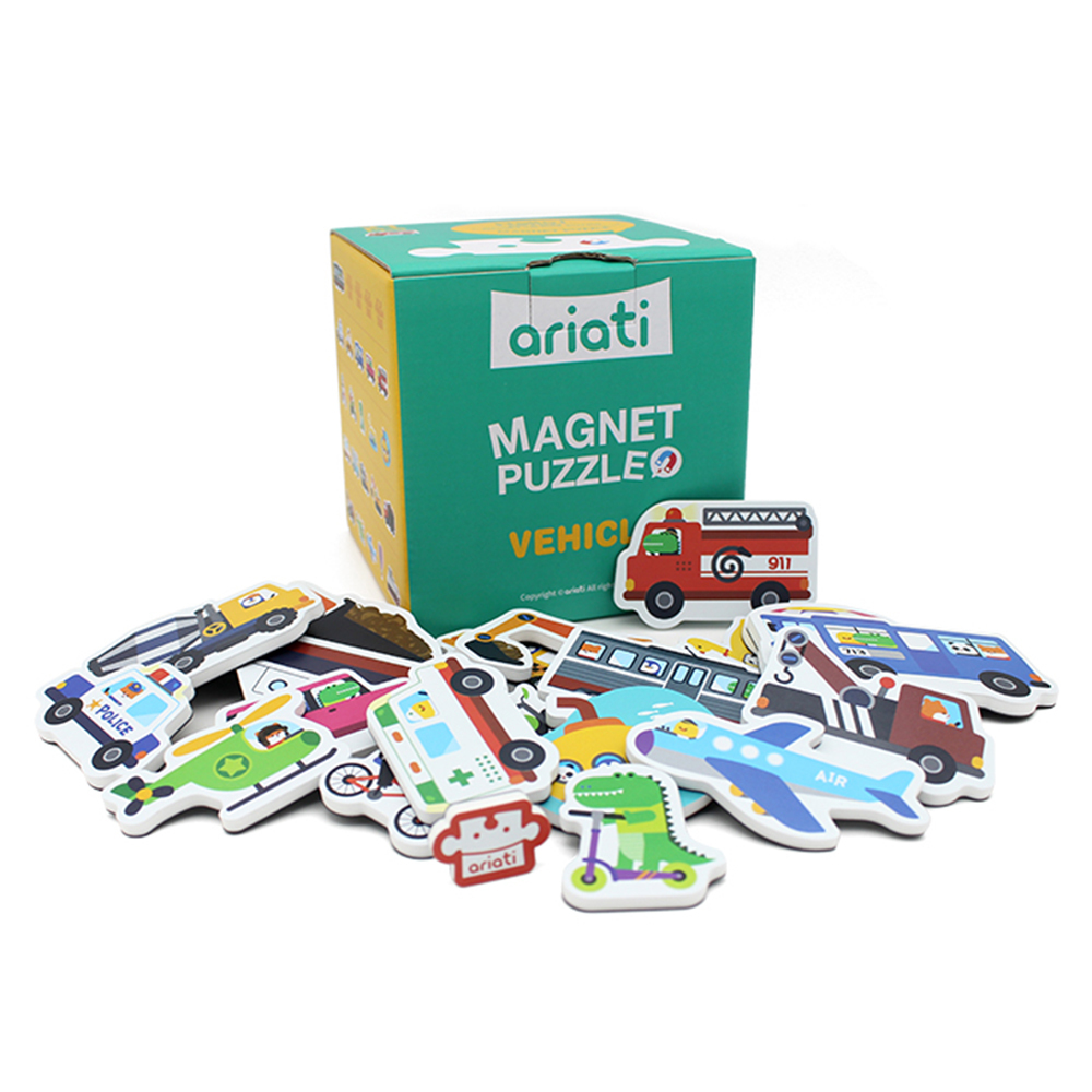 《 韓國 Magpia x Ariati 》 磁性貼盒裝組-交通工具