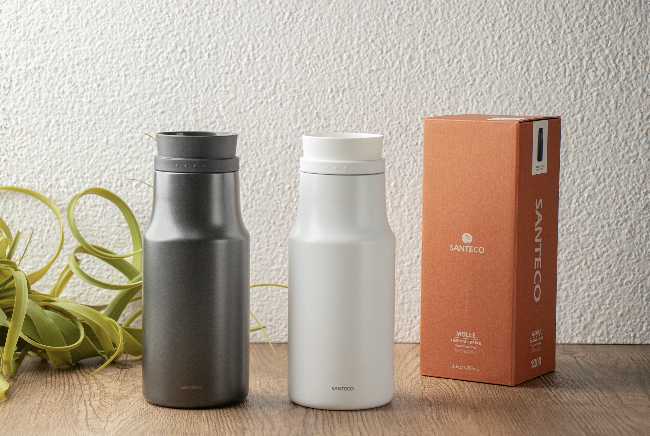 日本直送｜ nifty colors PU折疊傘SANTECO MOLLE 大容量保溫瓶1200ml