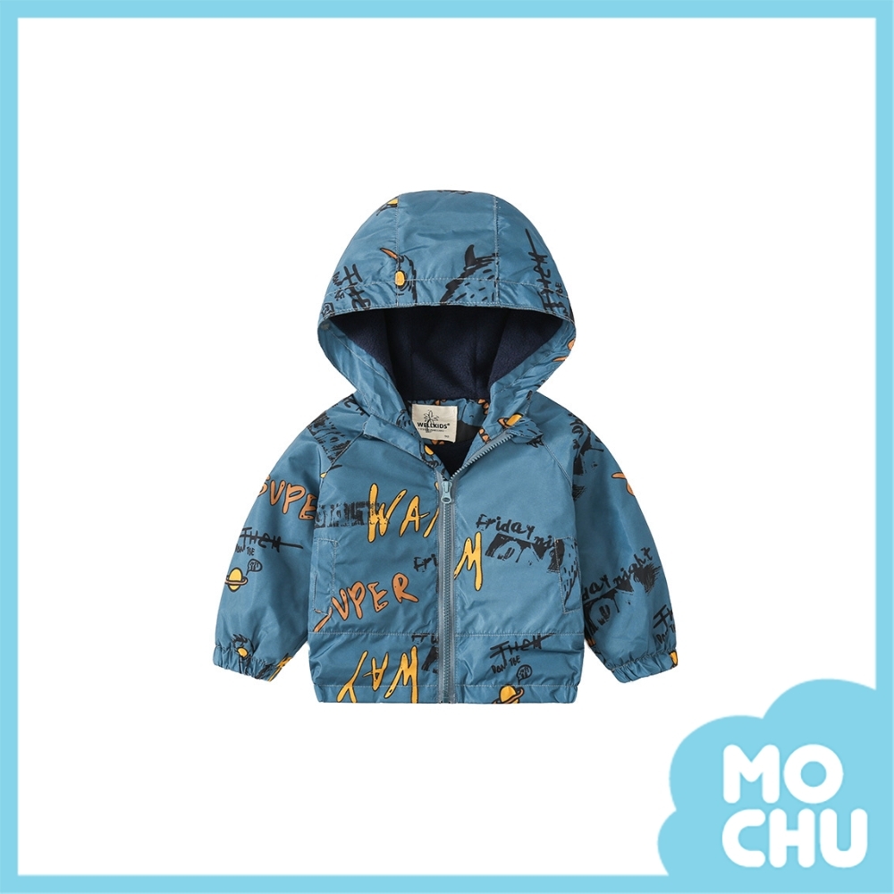 滿滿字母加絨衝鋒外套