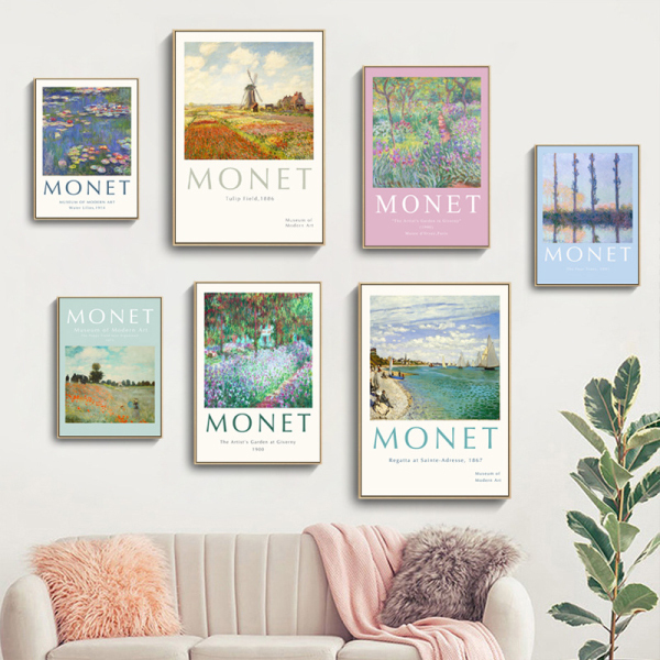 莫內風景無框掛畫