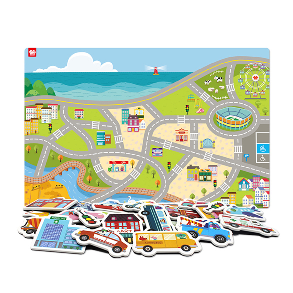 《 韓國 Magpia x Ariati 》 場景磁性壁貼-交通大隊