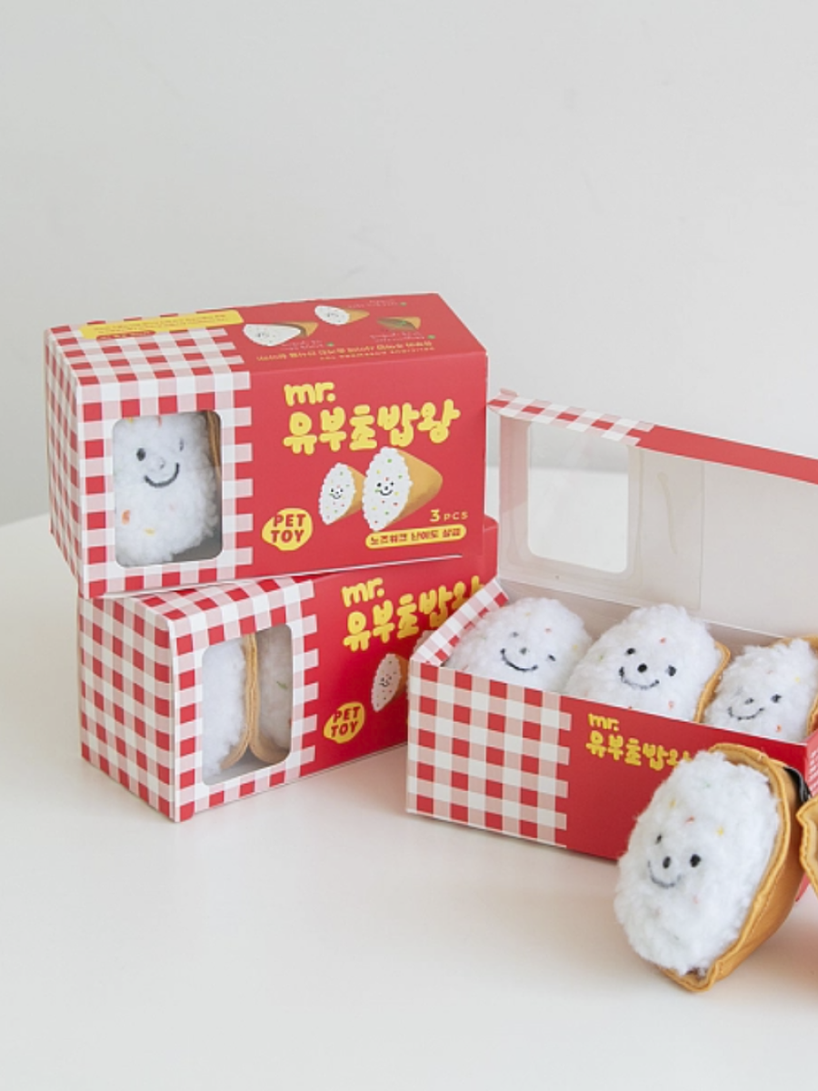 【韓國 BiteMe】豆皮壽司｜發聲藏食玩具 1盒3入