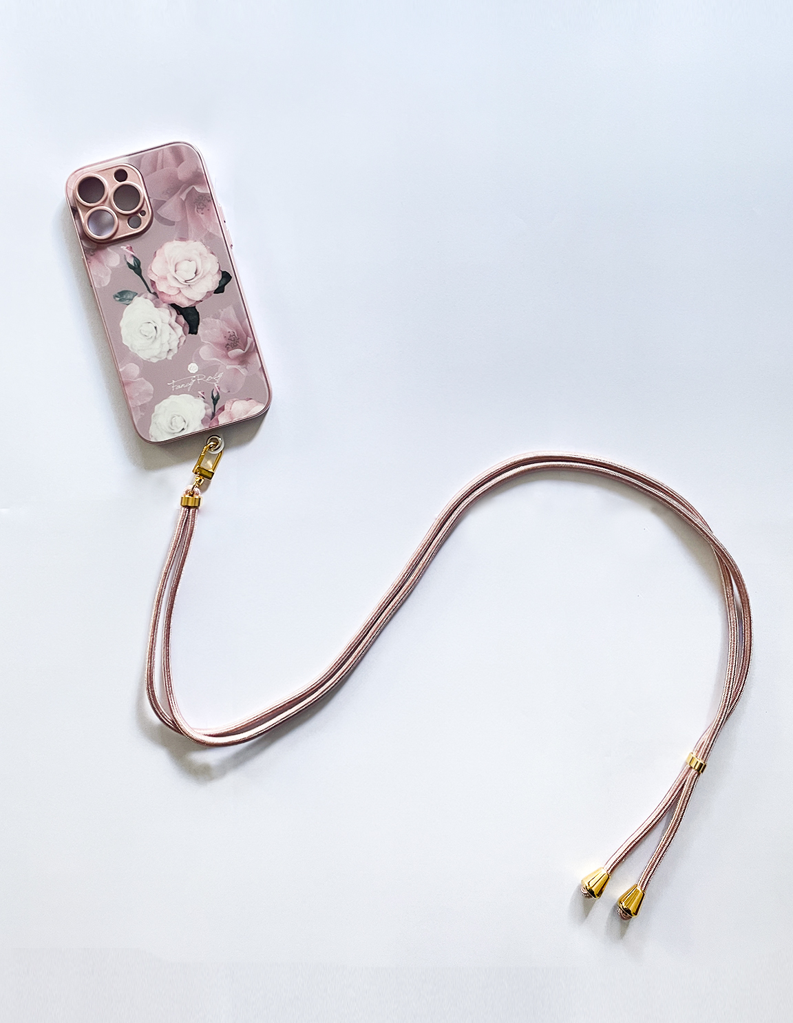 鏡面手機殼 Camellia 連手機背帶套裝