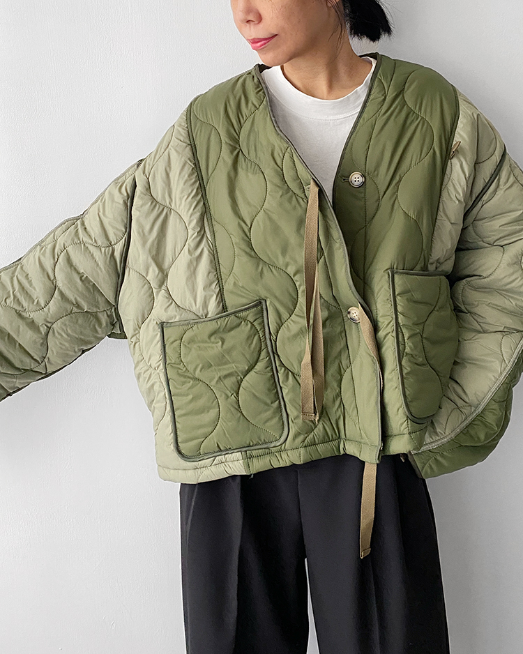 MFO-2221 拼接充棉外套