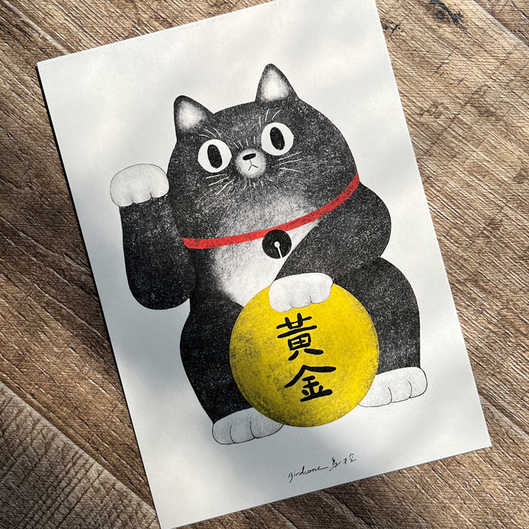 鳥控 bird cone｜明信片｜招財貓