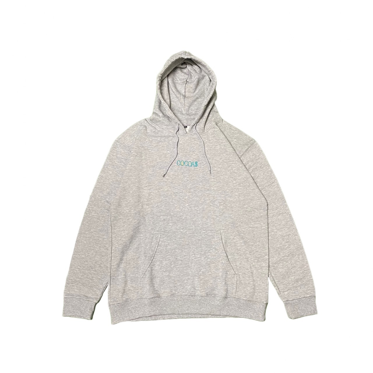 COCOA$ 電繡小LOGO帽T-灰Tiffany綠配色