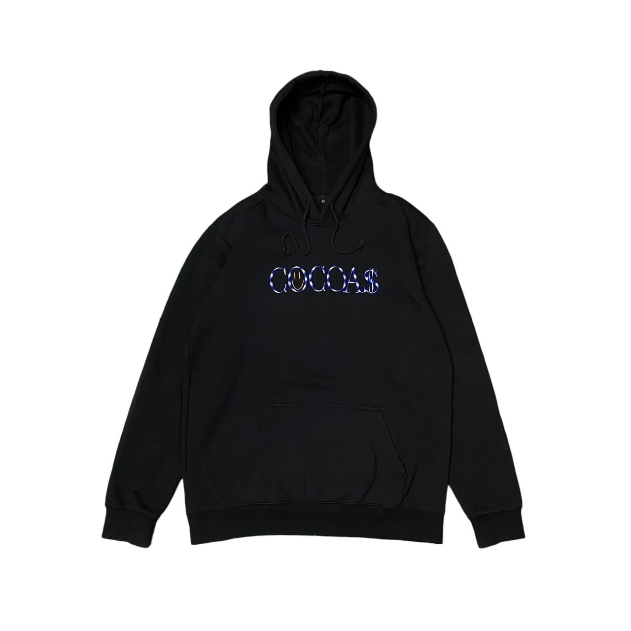 COCOA$ 電繡LOGO帽T-黑雙色線配色