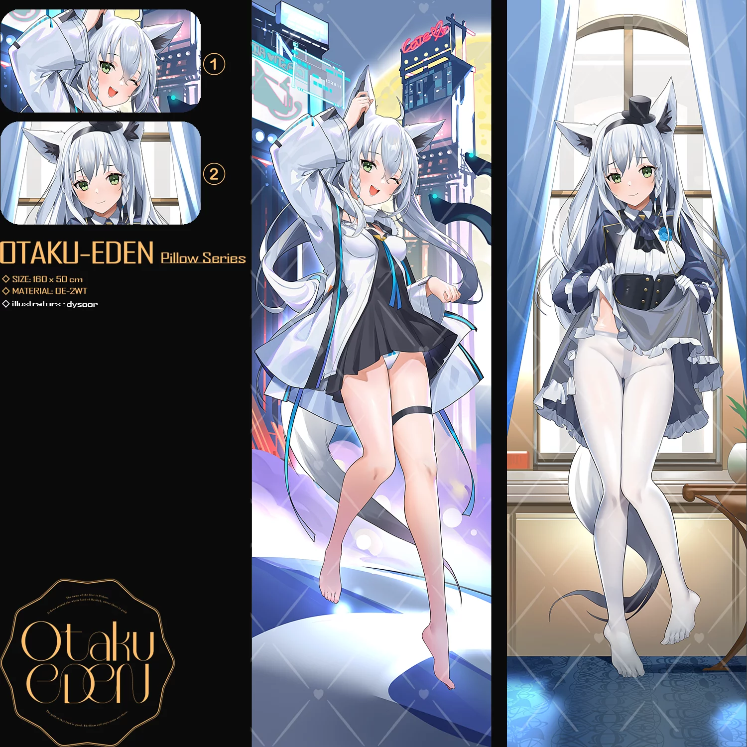 「同人代購」FF40 白上フブキ Shirakami Fubuki <腳腳> 等身抱枕