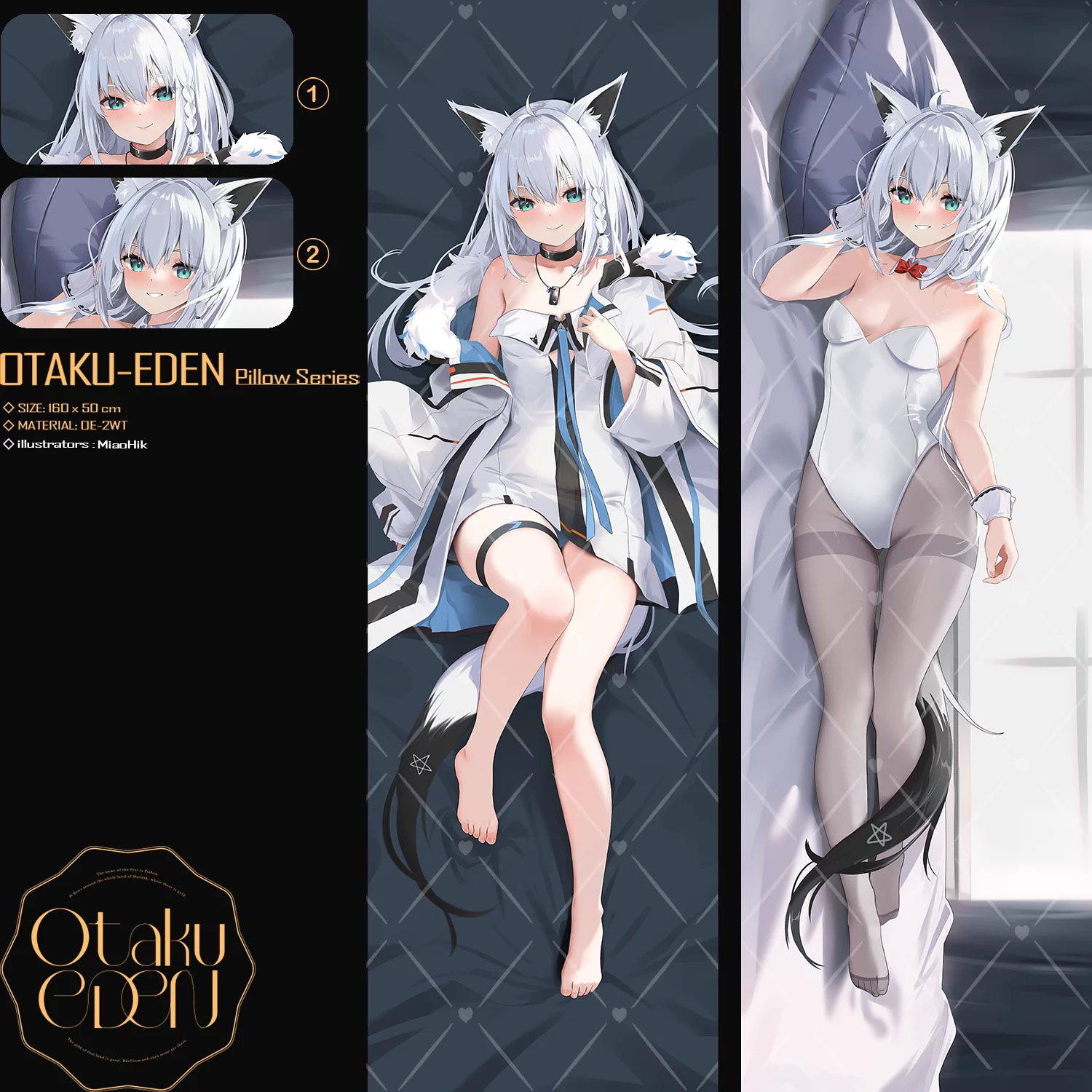 「同人代購」FF40 白上フブキ Shirakami Fubuki <Bunny> 等身抱枕