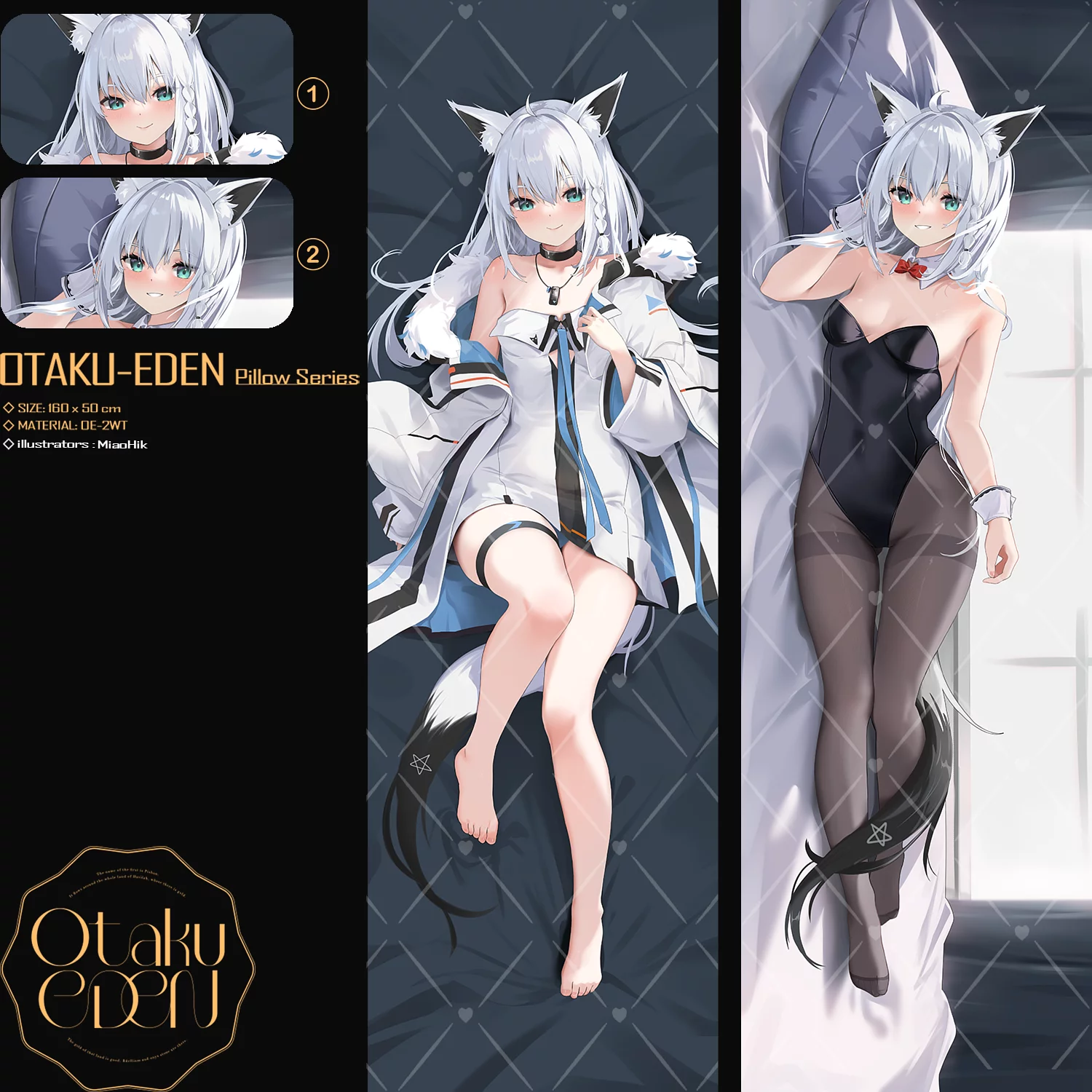 「同人代購」FF40 白上フブキ Shirakami Fubuki <Bunny> 等身抱枕