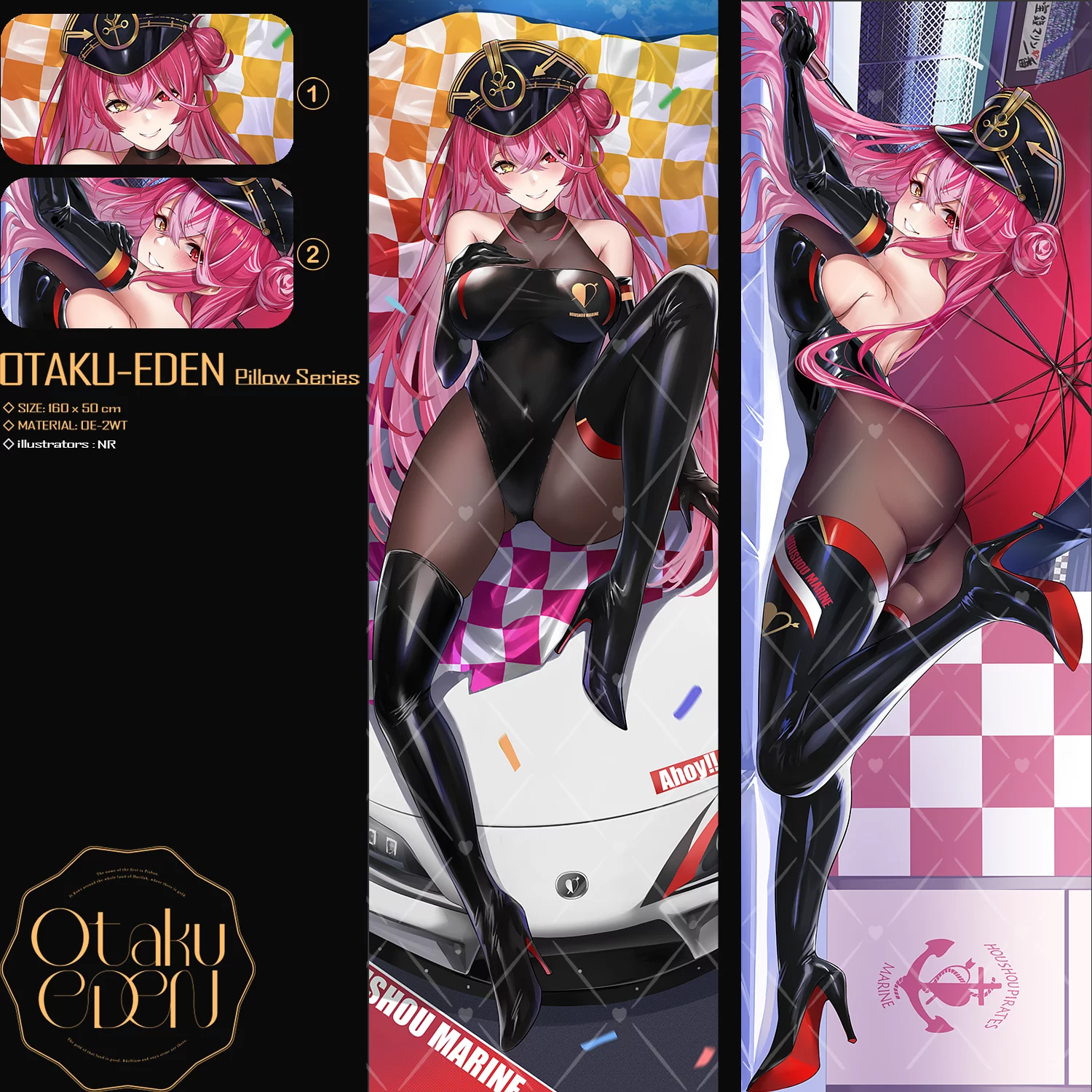 「同人代購」FF40 宝鐘マリン Houshou Marin <RaceQueen> 等身抱枕