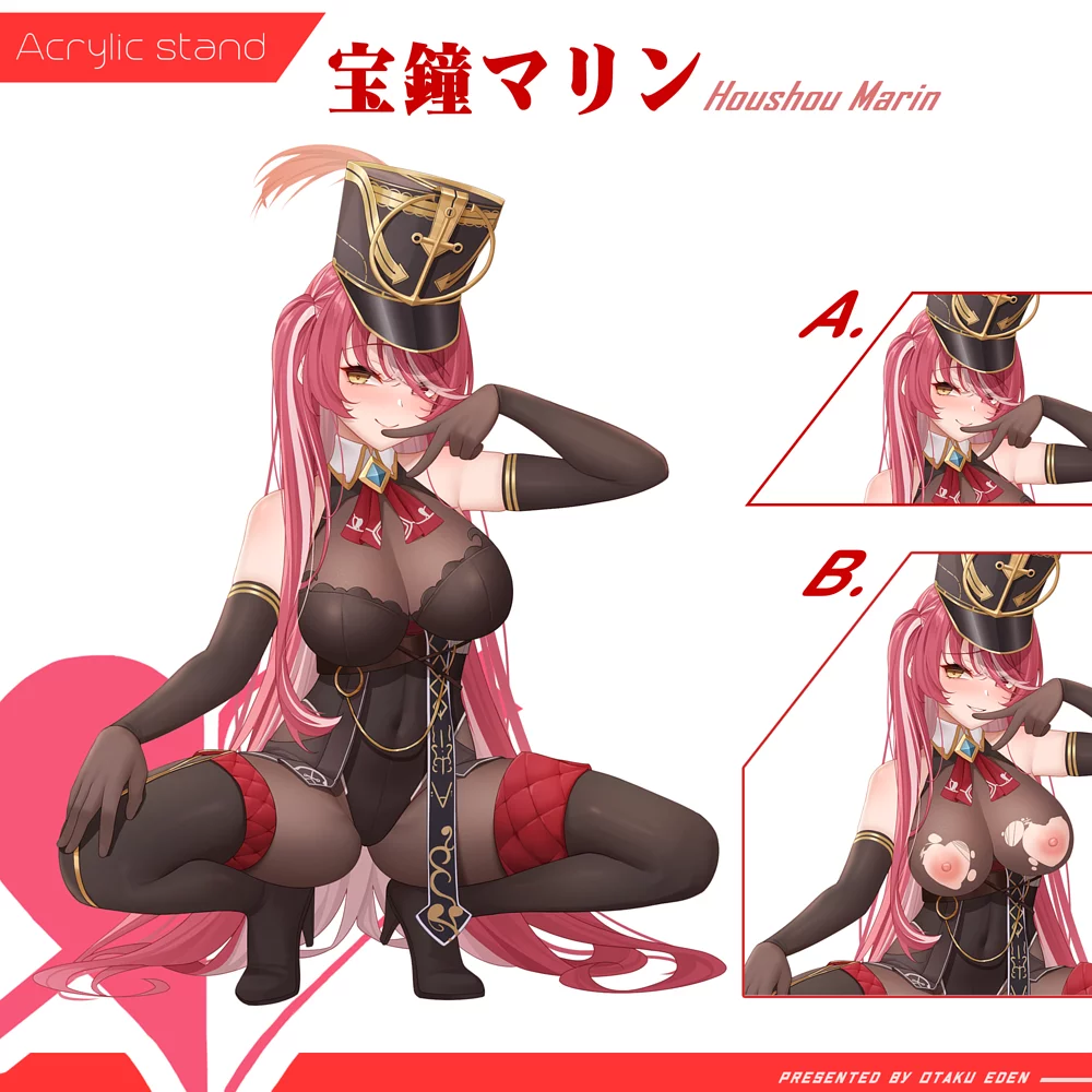 「同人代購」FF40 宝鐘マリン Houshou Marin 壓克力雙面立牌