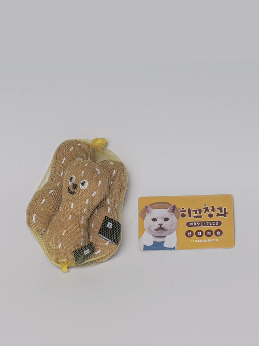 【韓國 BiteMe】BITE ME x HEEK 牛島花生玩具 1組3入｜附送1包貓薄荷