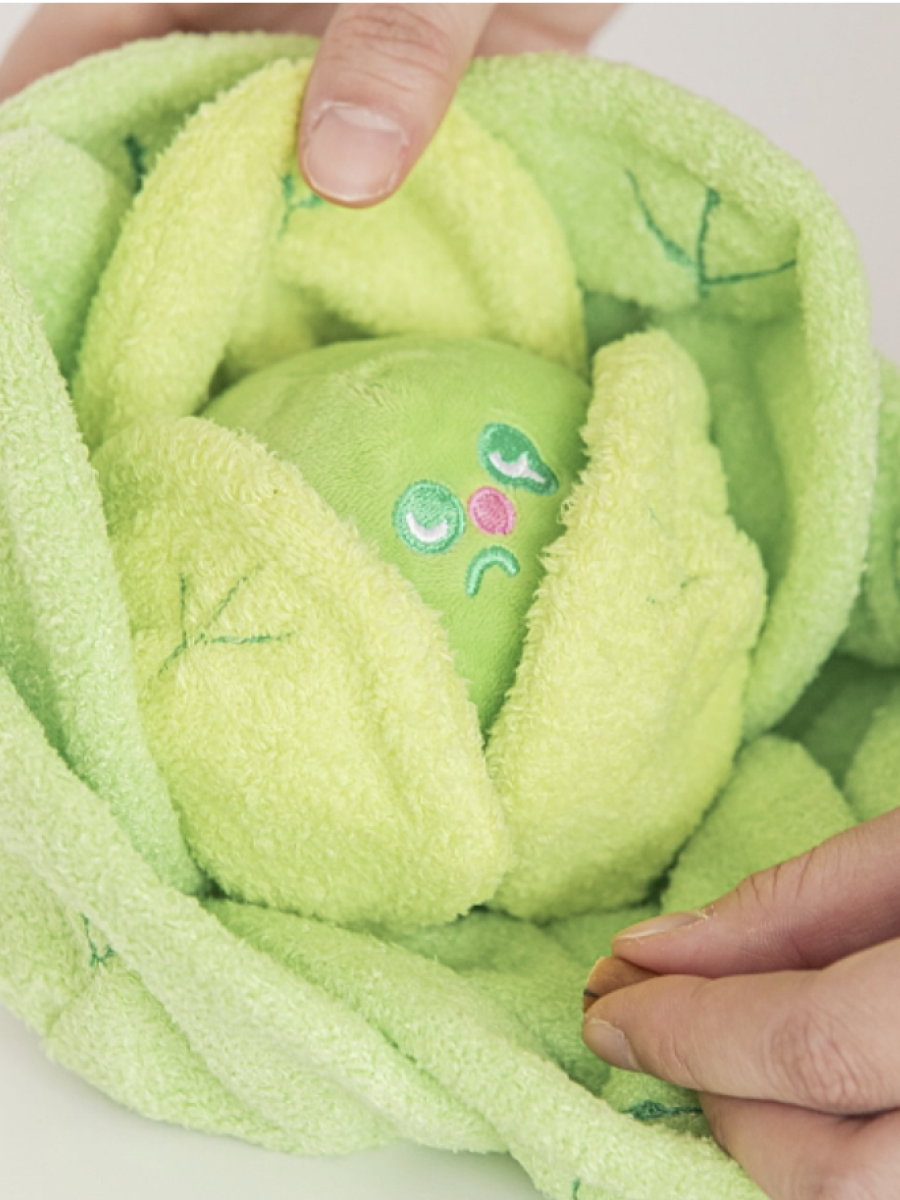 【韓國 BiteMe】高麗菜造型 藏食發聲玩具