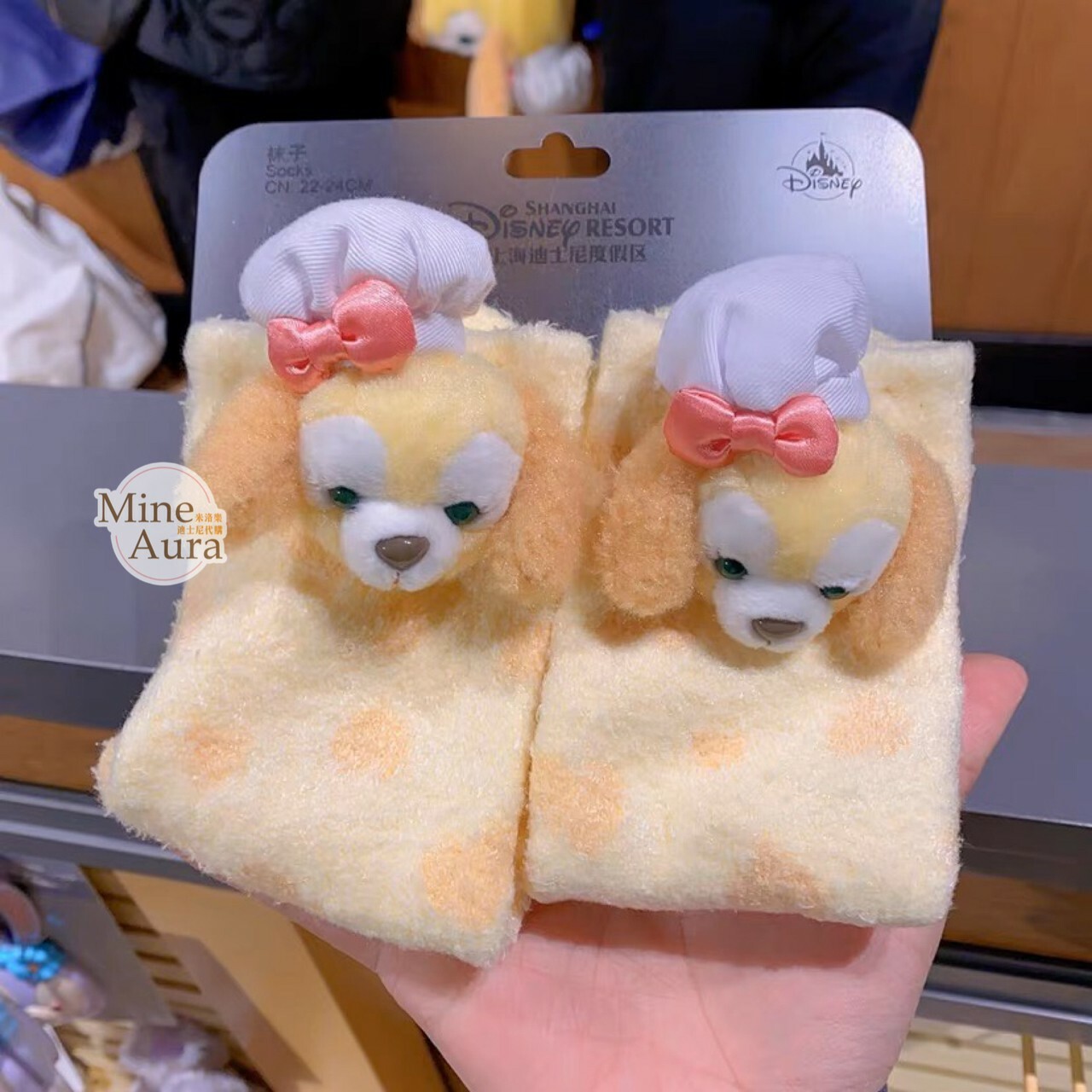 可琦安 餅乾 CookieAnn 絨毛大頭 造型 襪 -上海迪士尼樂園