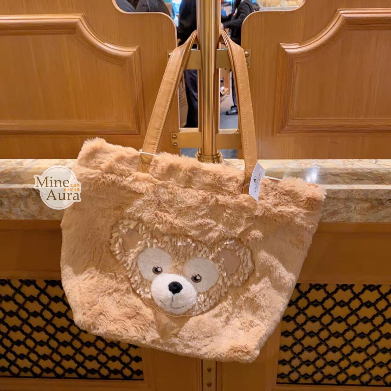 達菲 Duffy 大頭 絨毛 手提包 托特包 -上海迪士尼樂園