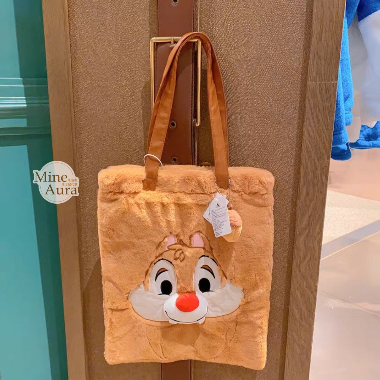 紅鼻 蒂蒂 Dale 絨毛 手提包 托特包 奇奇蒂蒂 Chip 'n Dale -上海迪士尼樂園