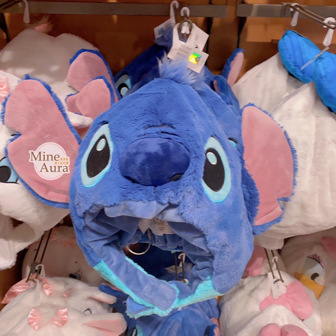 史迪奇 Stitch 絨毛大頭 造型 頭套 保暖 帽子 星際寶貝 Lilo & Stitch-上海迪士尼樂園